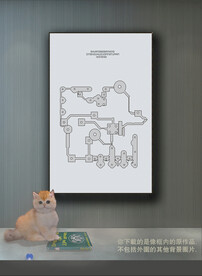 欧式抽象色块组合装饰画