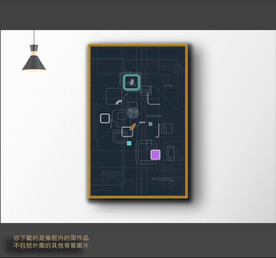 罗马古典色块抽象画