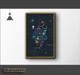 罗马古典色块抽象画