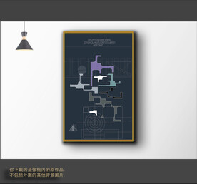 罗马古典色块抽象画