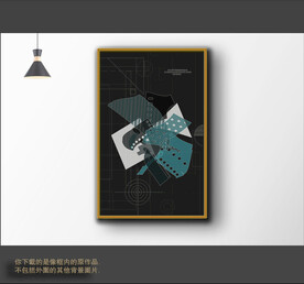 罗马古典色块抽象画