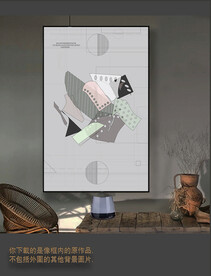 罗马古典色块抽象画