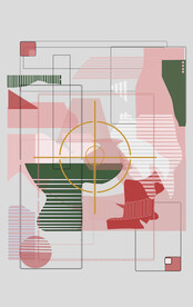 罗马古典色块抽象画