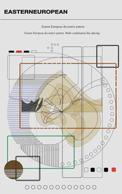欧洲东南部落抽象拼接线条色块装