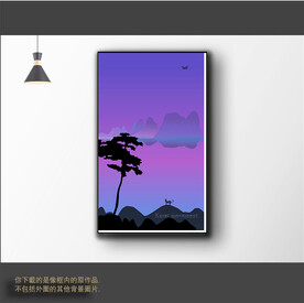 新中式简约抽象装饰画