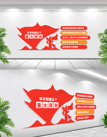 五个重大原则文化墙