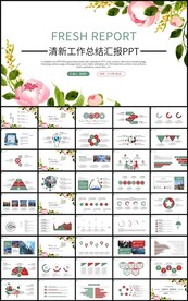 通用清新工作总结汇报PPT模板