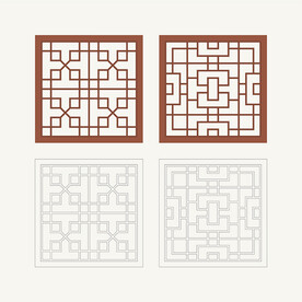 正方形窗花格 花窗