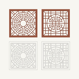 正方形窗花格 花窗