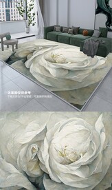 北欧轻奢浪漫清新玫瑰花朵地毯