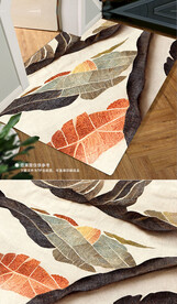 欧式复古轻奢花纹地垫地毯