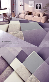 现代简约北欧轻奢极简地毯地垫