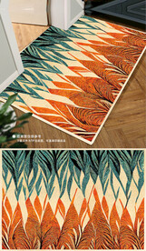 欧式复古轻奢花纹地垫地毯