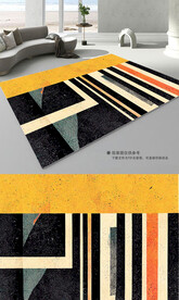 现代简约抽象复古艺术地毯地垫