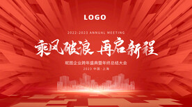 2023红色新年背景展板