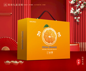 橙子包装 脐橙礼盒