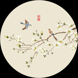 新中式手绘花鸟国画装饰画