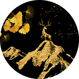 新中式麋鹿装饰画