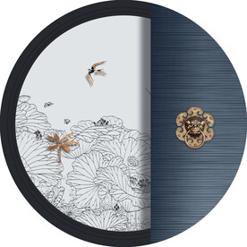 新中式线描国画装饰画