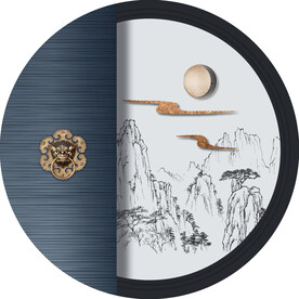 新中式线描国画装饰画