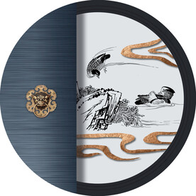 新中式线描国画装饰画