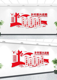 中国风乡村振兴战略文化墙