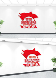 实施科教兴国战略文化墙