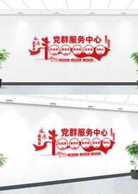 党群服务中心文化墙