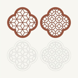 梅花形窗花格 花窗 中式图案