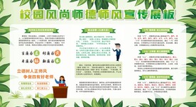 校园风尚师德师风宣传栏展板