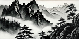 水墨山水画