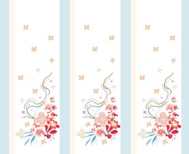 汉服蓝色大红花蓝色叶子