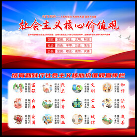 社会主义核心价值观展板