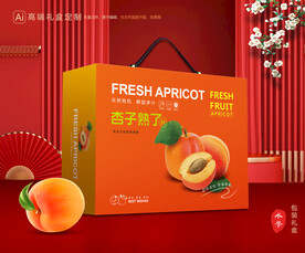 杏礼盒 黄杏包装