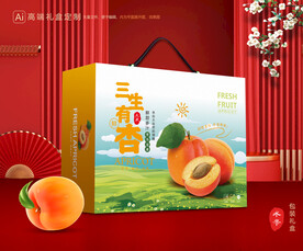 杏礼盒 黄杏包装