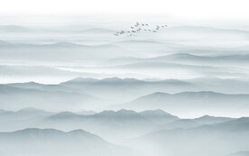 水墨群山水画