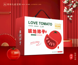西红柿礼盒 碱地柿子包装