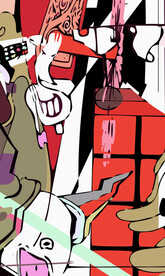 意大利抽象装饰画