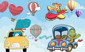 卡通儿童房背景墙