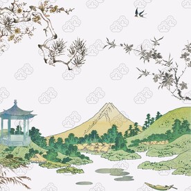 古风国风山水风景画