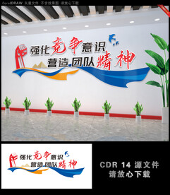 强化竞争意识企业文化墙