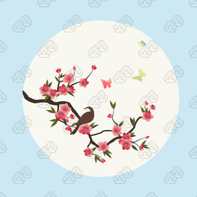 中国风古风花鸟插画