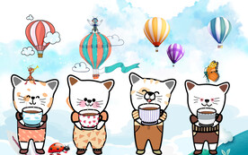 卡通儿童房背景墙