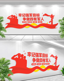 四有军人文化墙