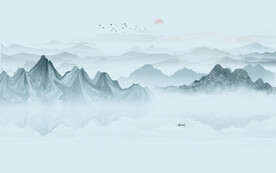 新中式抽象水墨画