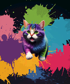 彩色猫咪