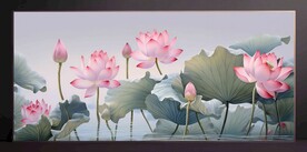 荷花装饰画无框画