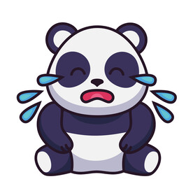 矢量卡爱卡通动物大熊猫插画素材