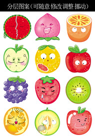 卡通水果