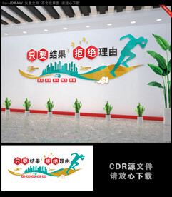 只要结果拒绝理由励志文化墙